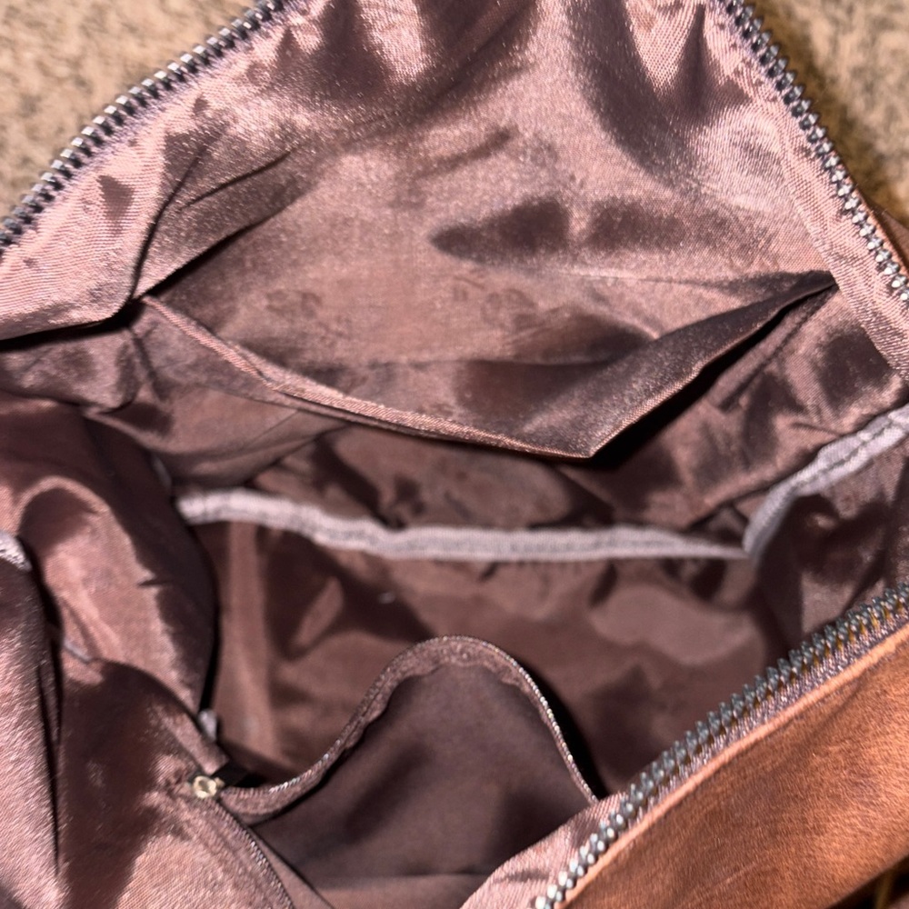Dora & Liz Elegant Brown Leather Backpack with Pockets - Picture 7 of 10